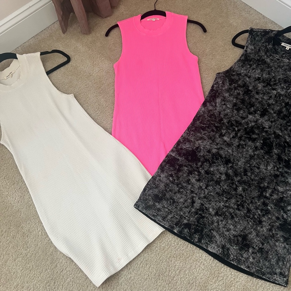 Cotton Citizen Mini Dress Trio - White, Pink, Black